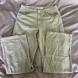 Women’s Garage green wide leg jeans SIZE 9 / WAIST 29in
